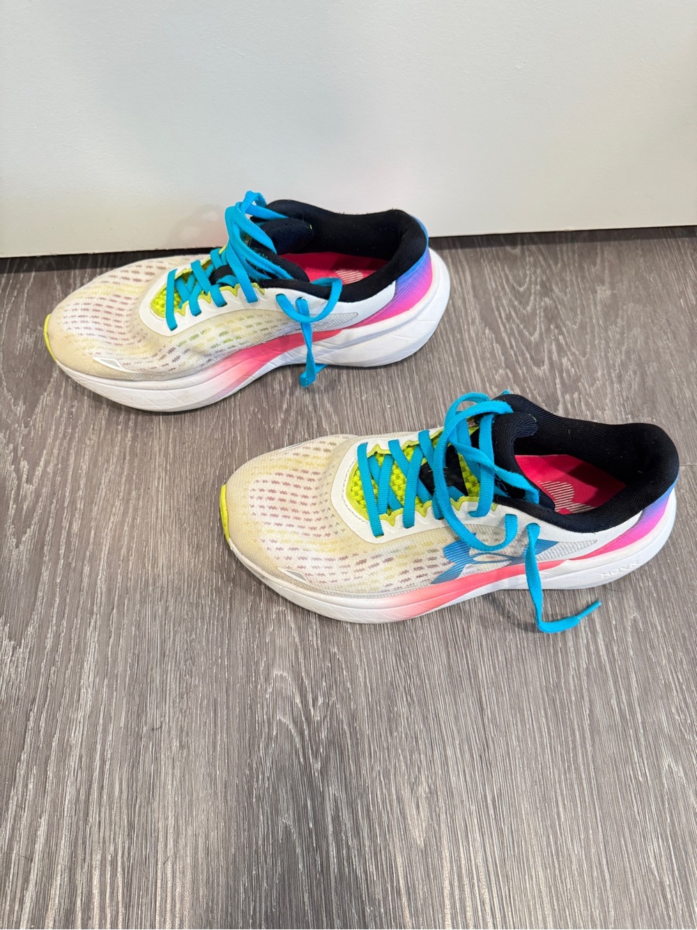 Under Armour Girls' Athletic Running Shoes in Yellow, Pink & Blue